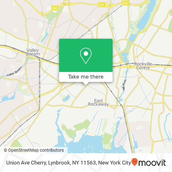 Mapa de Union Ave Cherry, Lynbrook, NY 11563