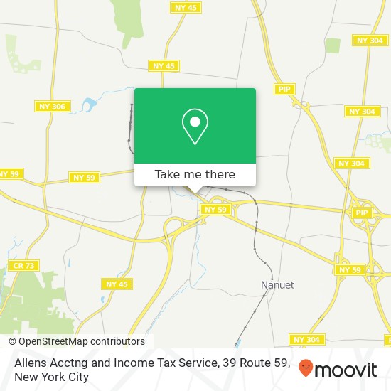 Mapa de Allens Acctng and Income Tax Service, 39 Route 59