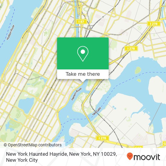 New York Haunted Hayride, New York, NY 10029 map