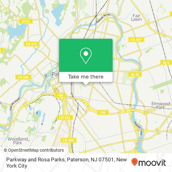 Mapa de Parkway and Rosa Parks, Paterson, NJ 07501