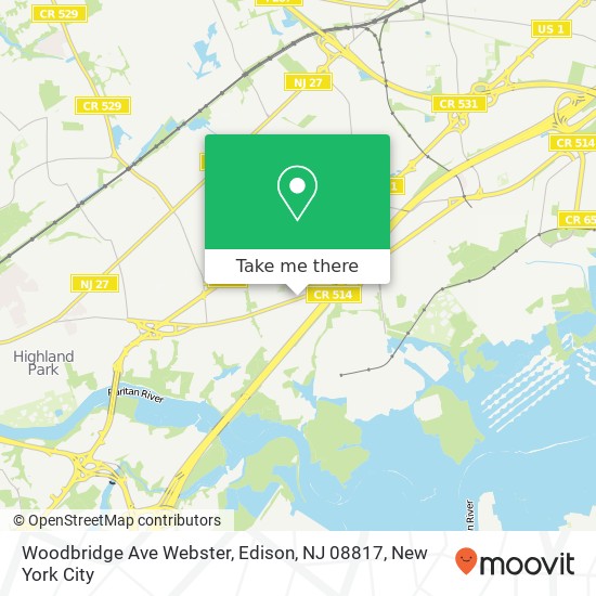 Woodbridge Ave Webster, Edison, NJ 08817 map