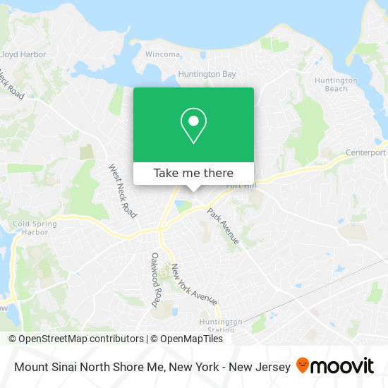 Mapa de Mount Sinai North Shore Me