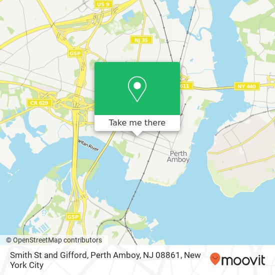 Smith St and Gifford, Perth Amboy, NJ 08861 map