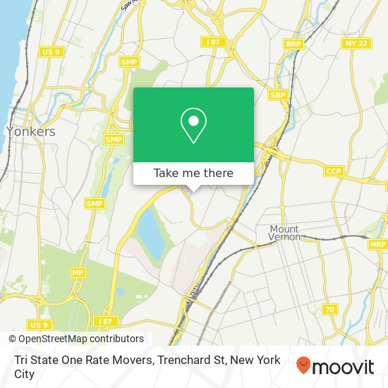 Tri State One Rate Movers, Trenchard St map