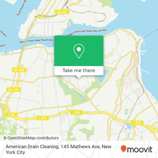 Mapa de American Drain Cleaning, 145 Mathews Ave