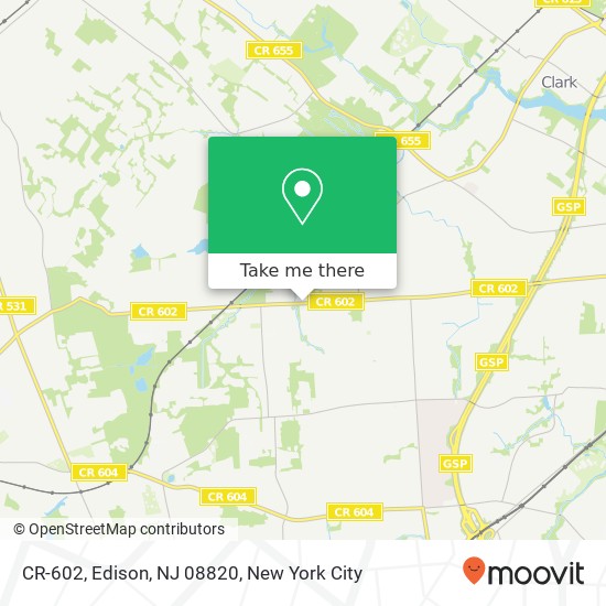 Mapa de CR-602, Edison, NJ 08820