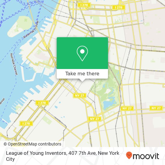 Mapa de League of Young Inventors, 407 7th Ave