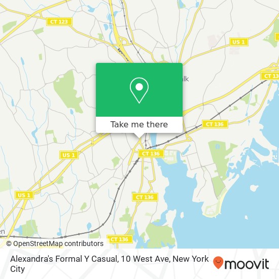 Mapa de Alexandra's Formal Y Casual, 10 West Ave