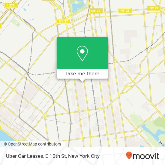 Uber Car Leases, E 10th St map