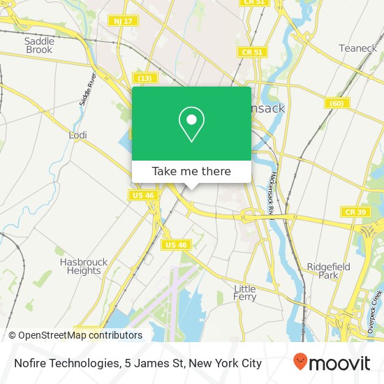 Mapa de Nofire Technologies, 5 James St