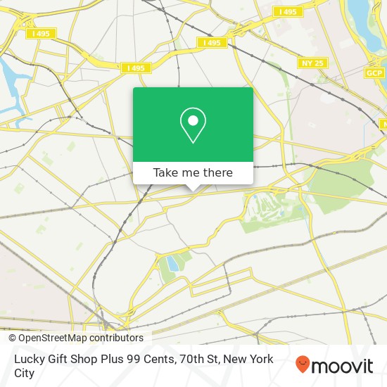 Mapa de Lucky Gift Shop Plus 99 Cents, 70th St