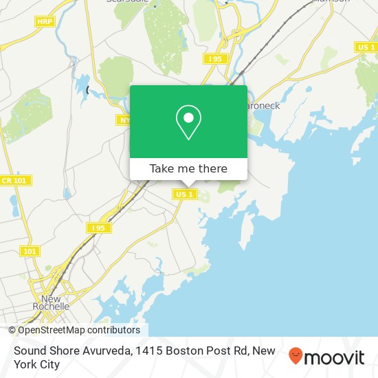 Mapa de Sound Shore Avurveda, 1415 Boston Post Rd