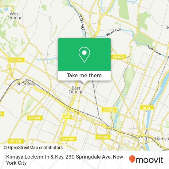 Kimaya Locksmith & Key, 230 Springdale Ave map