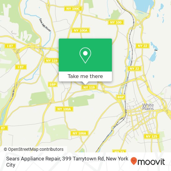 Mapa de Sears Appliance Repair, 399 Tarrytown Rd