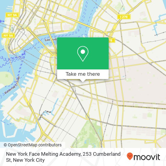 New York Face Melting Academy, 253 Cumberland St map