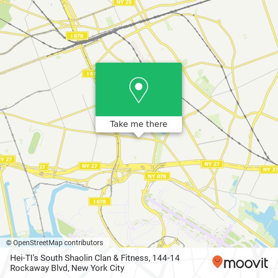 Mapa de Hei-TI's South Shaolin Clan & Fitness, 144-14 Rockaway Blvd