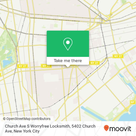 Church Ave S Worryfree Locksmith, 5402 Church Ave map