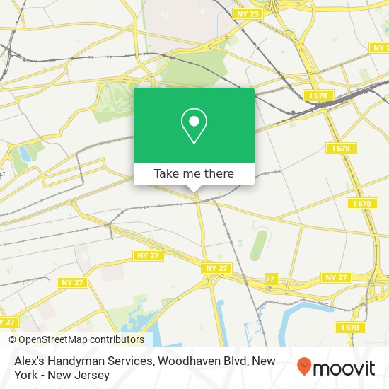 Alex's Handyman Services, Woodhaven Blvd map