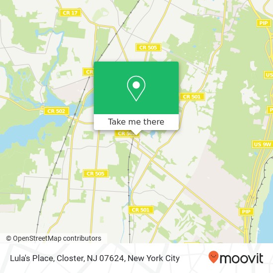 Mapa de Lula's Place, Closter, NJ 07624