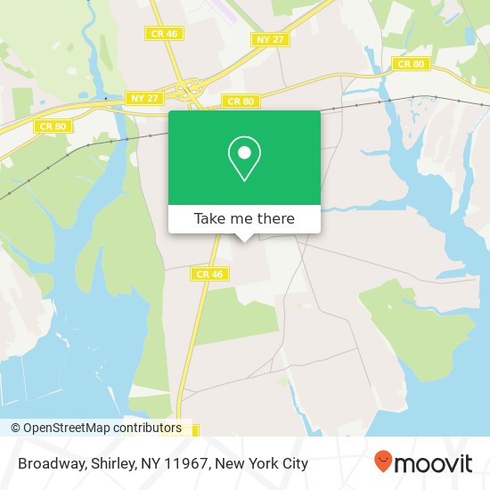 Mapa de Broadway, Shirley, NY 11967