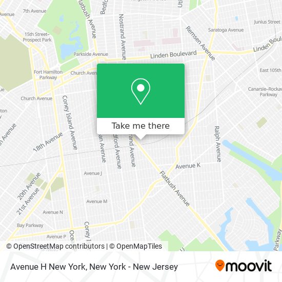 Mapa de Avenue H New York