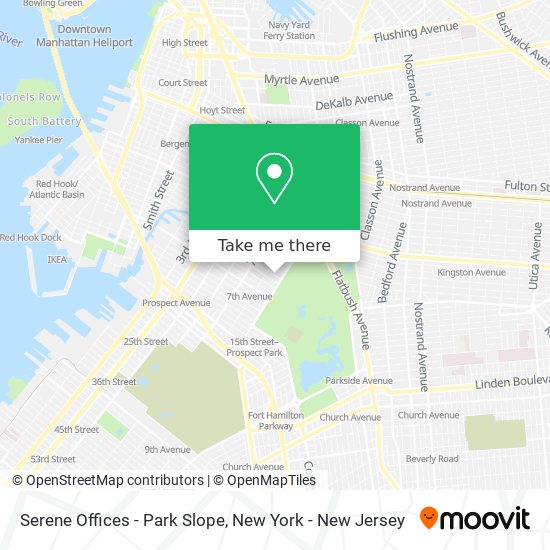 Mapa de Serene Offices - Park Slope