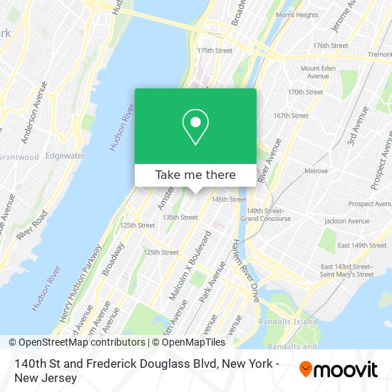 Mapa de 140th St and Frederick Douglass Blvd