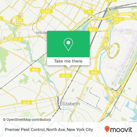 Premier Pest Control, North Ave map