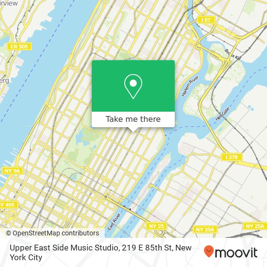 Upper East Side Music Studio, 219 E 85th St map