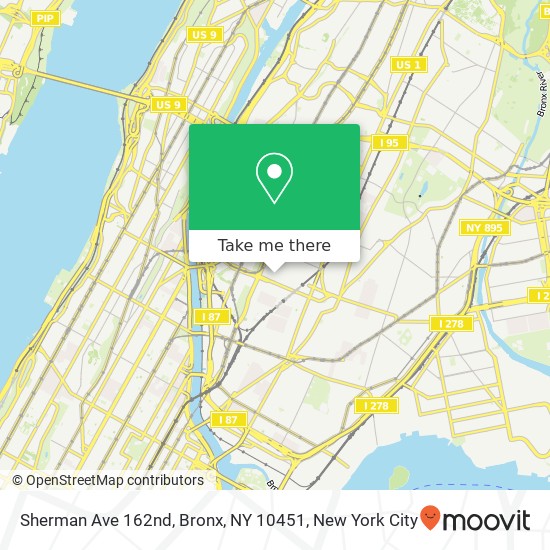Sherman Ave 162nd, Bronx, NY 10451 map