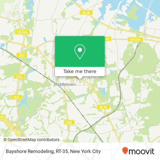 Bayshore Remodeling, RT-35 map