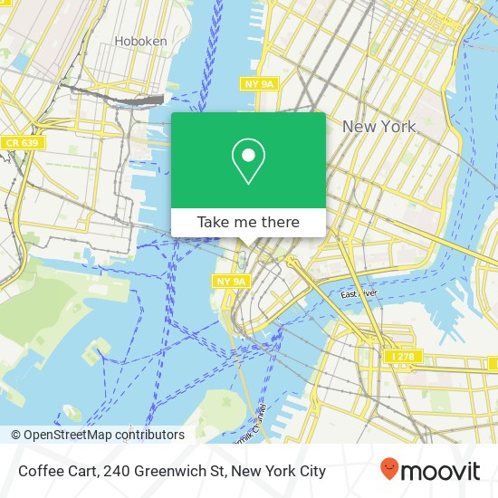 Mapa de Coffee Cart, 240 Greenwich St