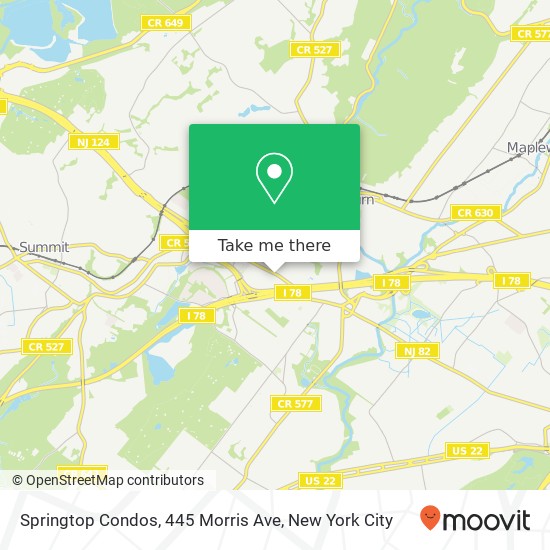 Mapa de Springtop Condos, 445 Morris Ave