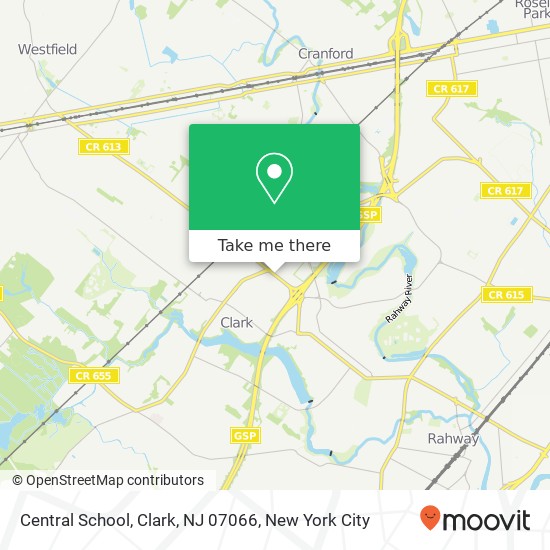 Mapa de Central School, Clark, NJ 07066