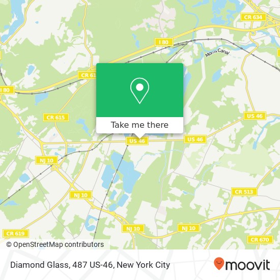 Mapa de Diamond Glass, 487 US-46