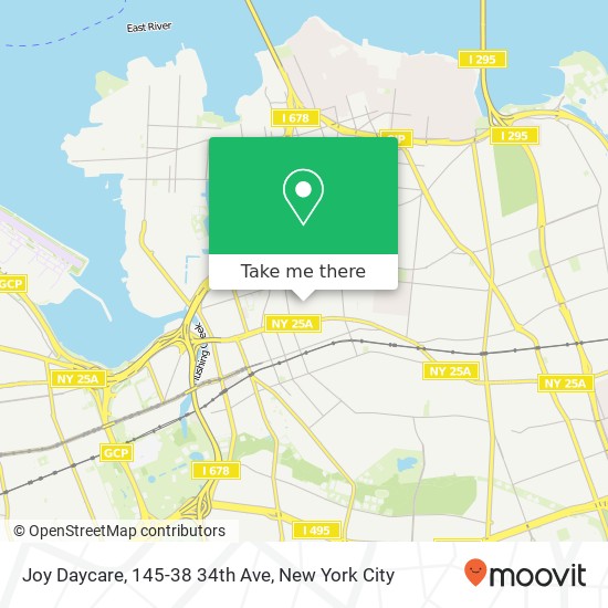 Mapa de Joy Daycare, 145-38 34th Ave
