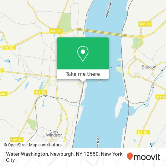 Mapa de Water Washington, Newburgh, NY 12550