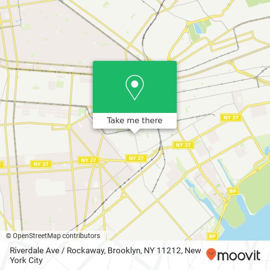 Mapa de Riverdale Ave / Rockaway, Brooklyn, NY 11212