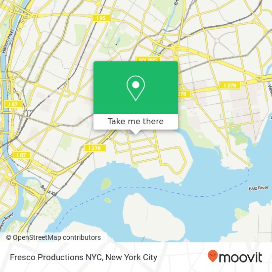 Mapa de Fresco Productions NYC