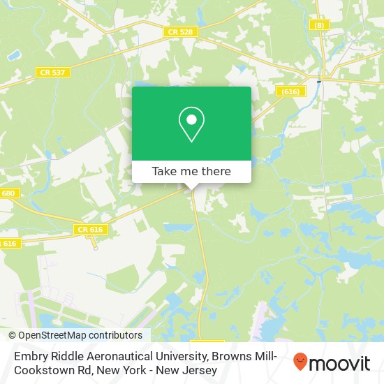 Embry Riddle Aeronautical University, Browns Mill-Cookstown Rd map