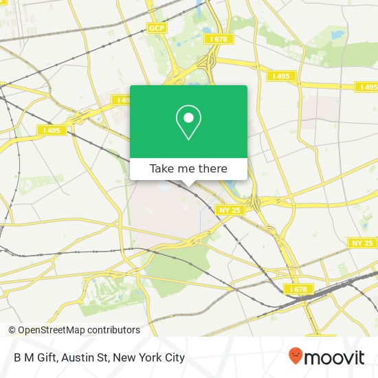 B M Gift, Austin St map