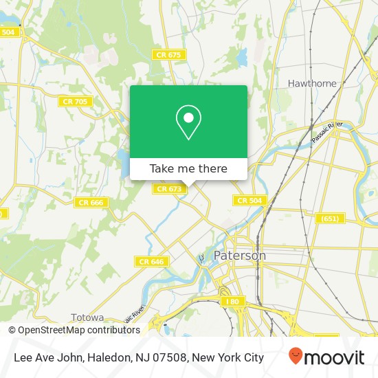 Mapa de Lee Ave John, Haledon, NJ 07508