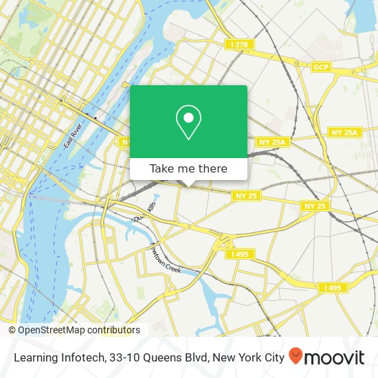 Learning Infotech, 33-10 Queens Blvd map