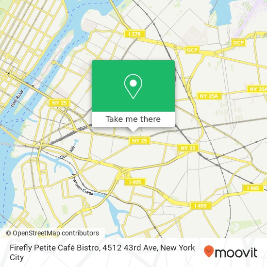 Mapa de Firefly Petite Café Bistro, 4512 43rd Ave
