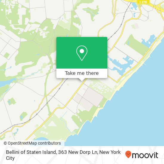 Mapa de Bellini of Staten Island, 363 New Dorp Ln