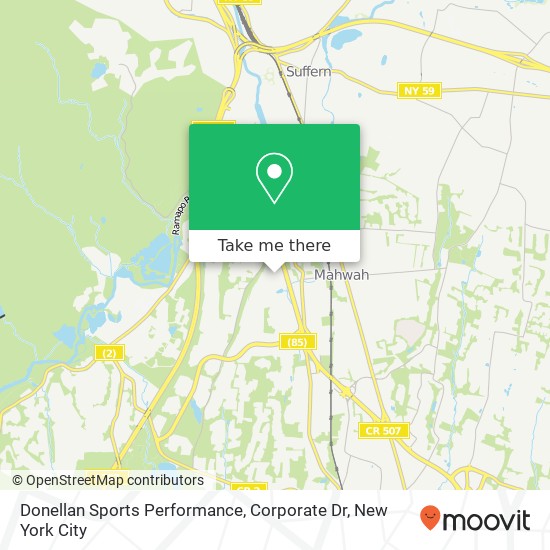 Mapa de Donellan Sports Performance, Corporate Dr