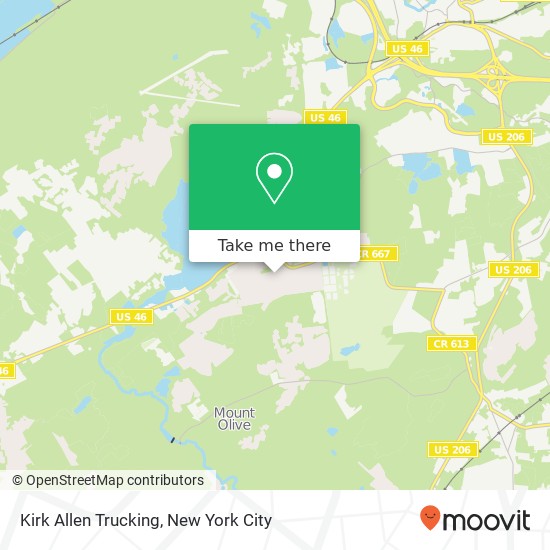 Kirk Allen Trucking map