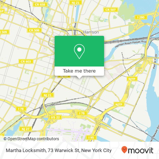 Martha Locksmith, 73 Warwick St map