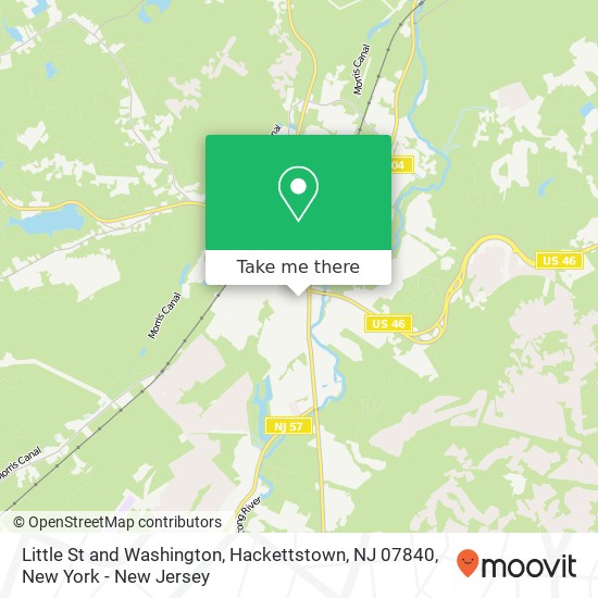 Mapa de Little St and Washington, Hackettstown, NJ 07840