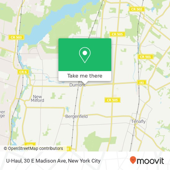 Mapa de U-Haul, 30 E Madison Ave